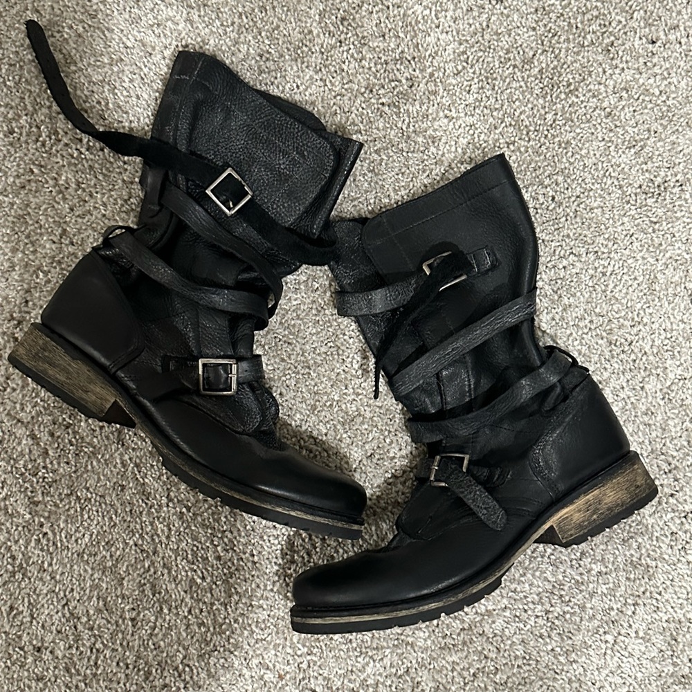 Steve Madden Leather Combat Boots